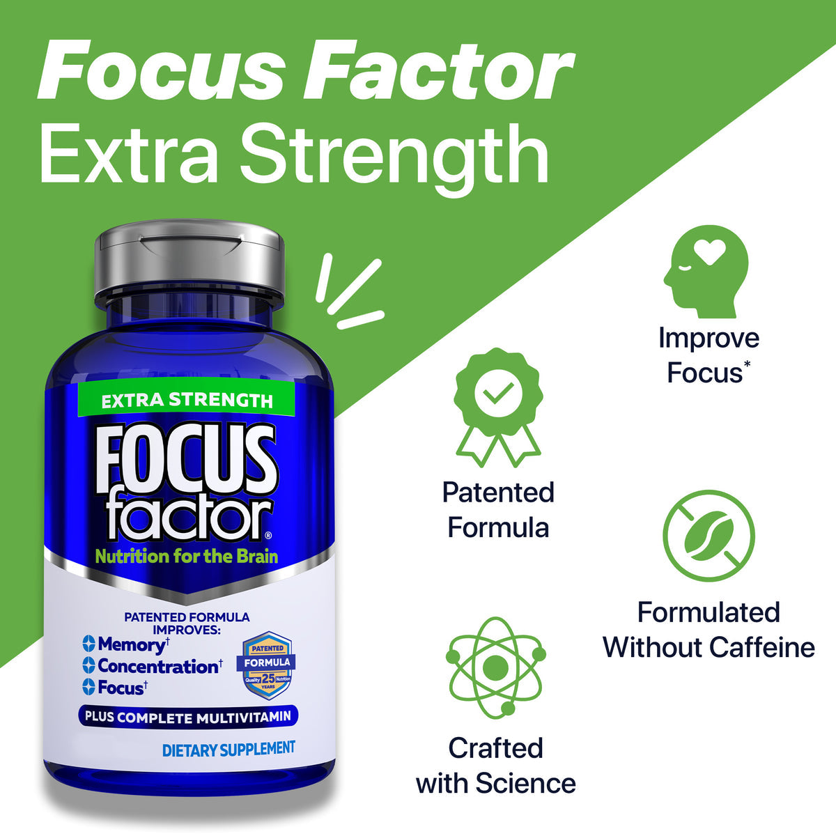 Focus Factor Adults Extra Strength 120 Count